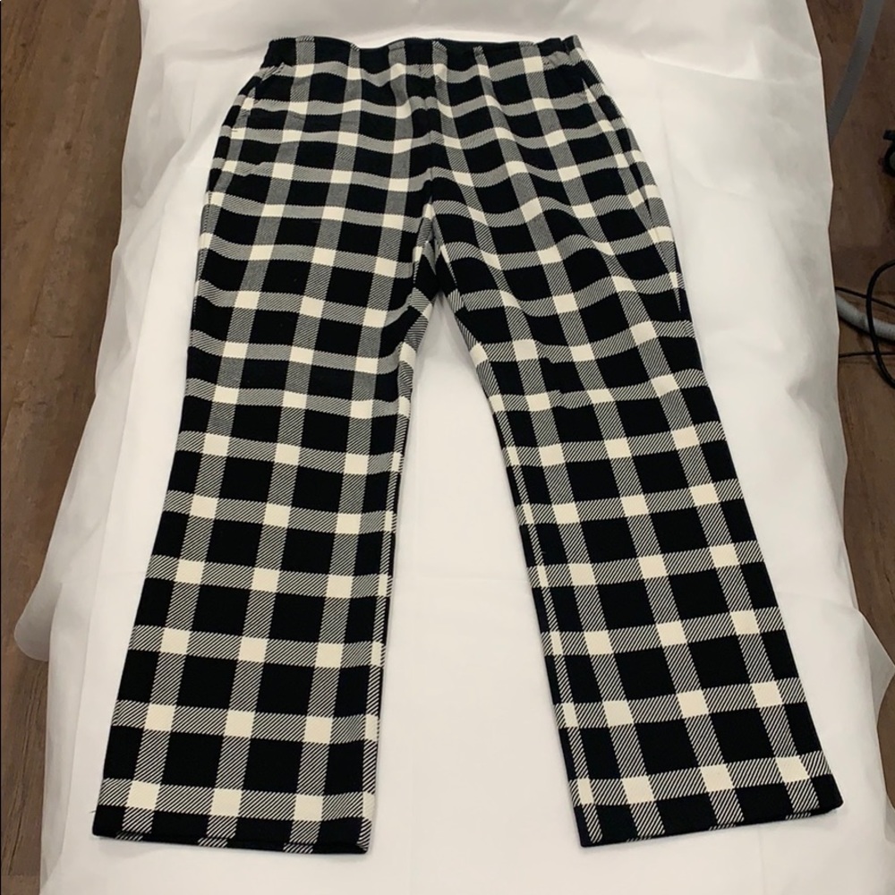 GAP Flare Crop Plaid Pants